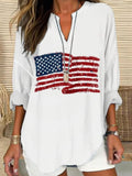 Cotton Casual V Neck Shirt