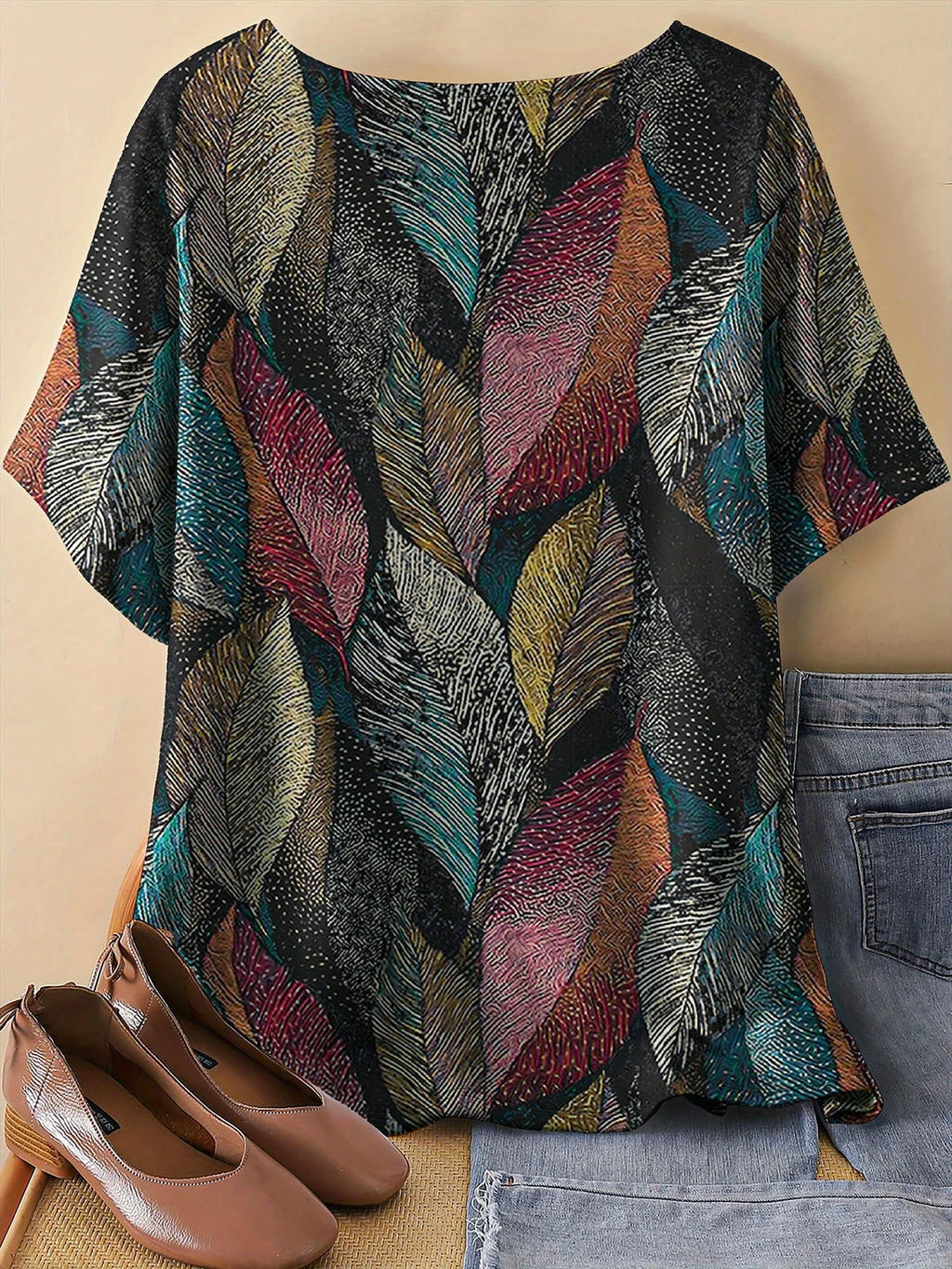 Loose Vintage Dolman Sleeve T-Shirt