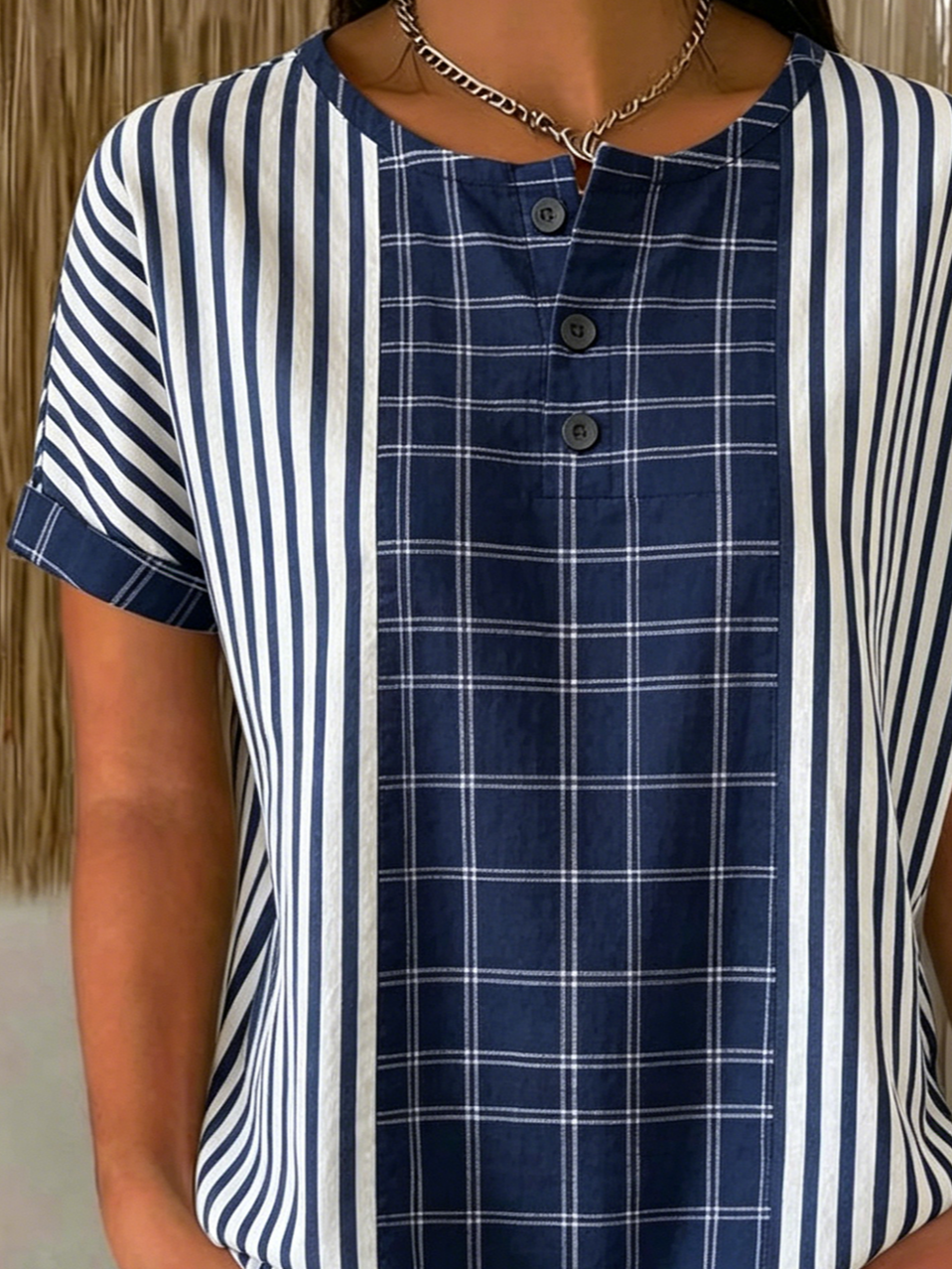 Geometric Loose Others Vintage T-Shirt