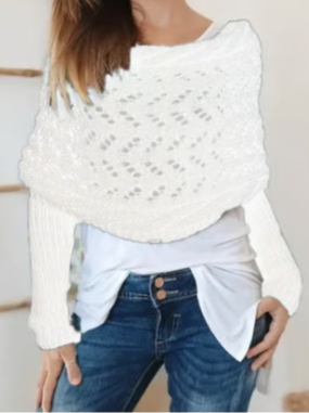 Shawl Regular Fit Vintage Acrylic Sweater