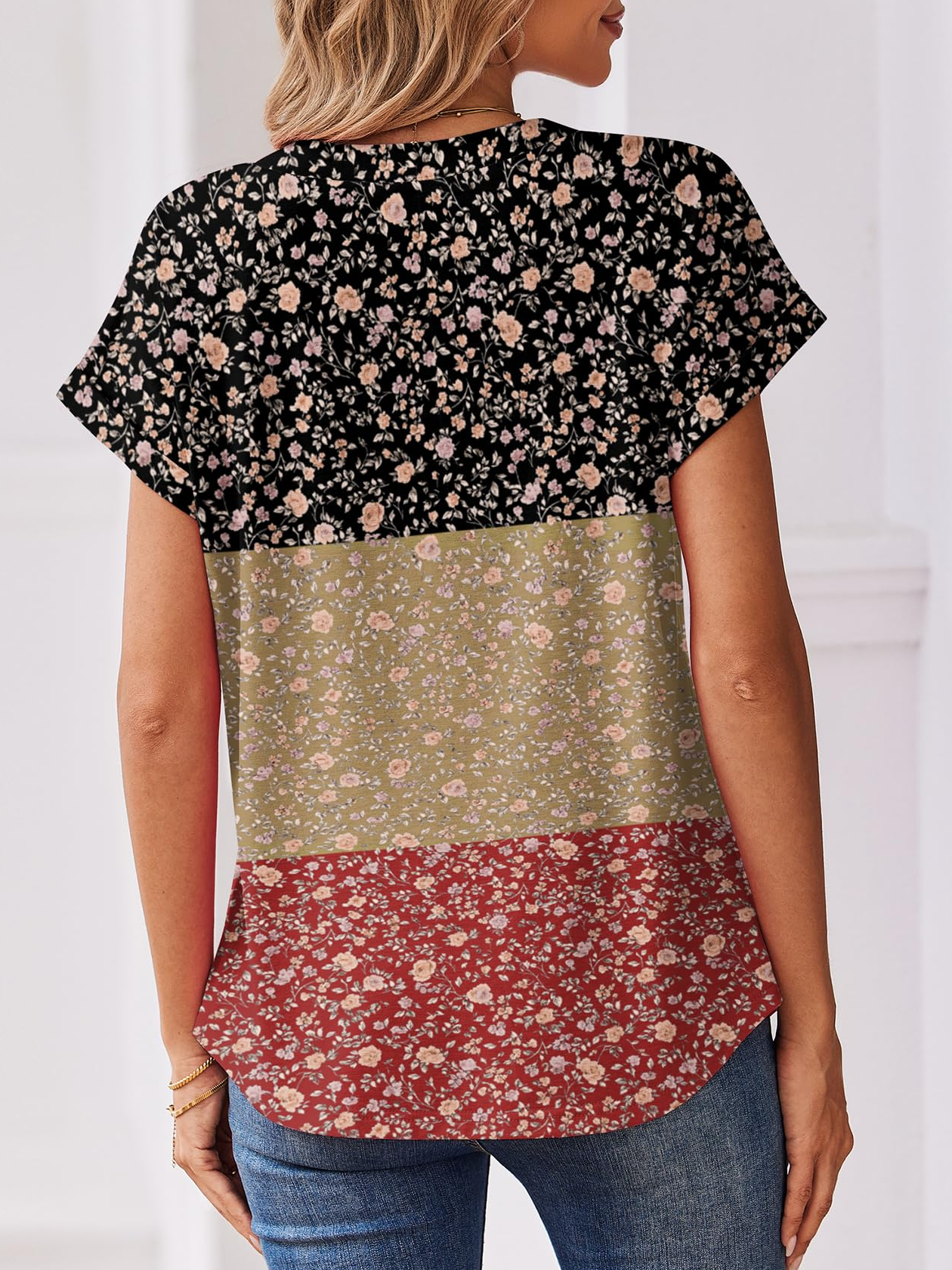 V Neck Loose Elegant T-Shirt