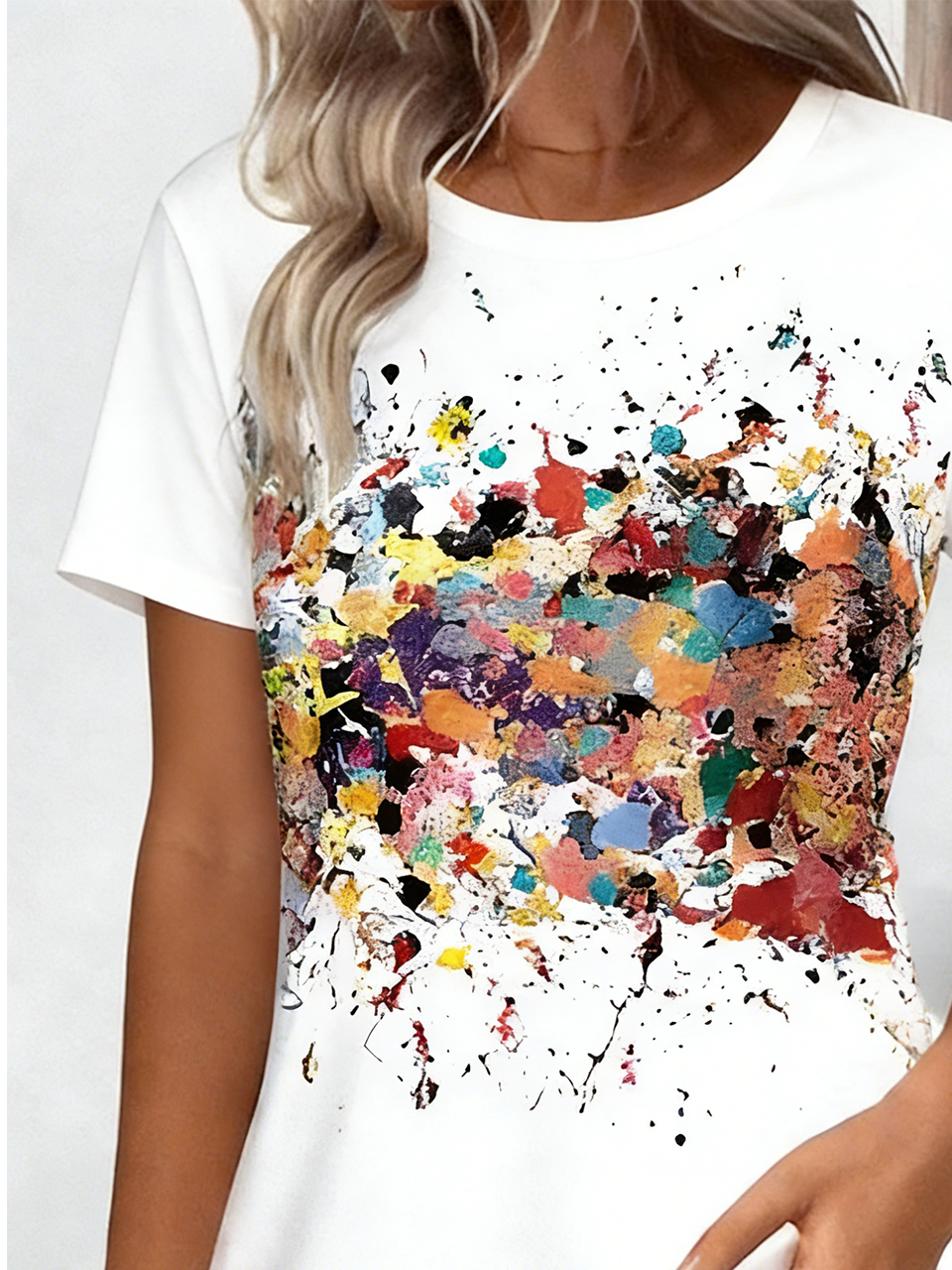 Pop Art Print Casual Regular Fit T-Shirt