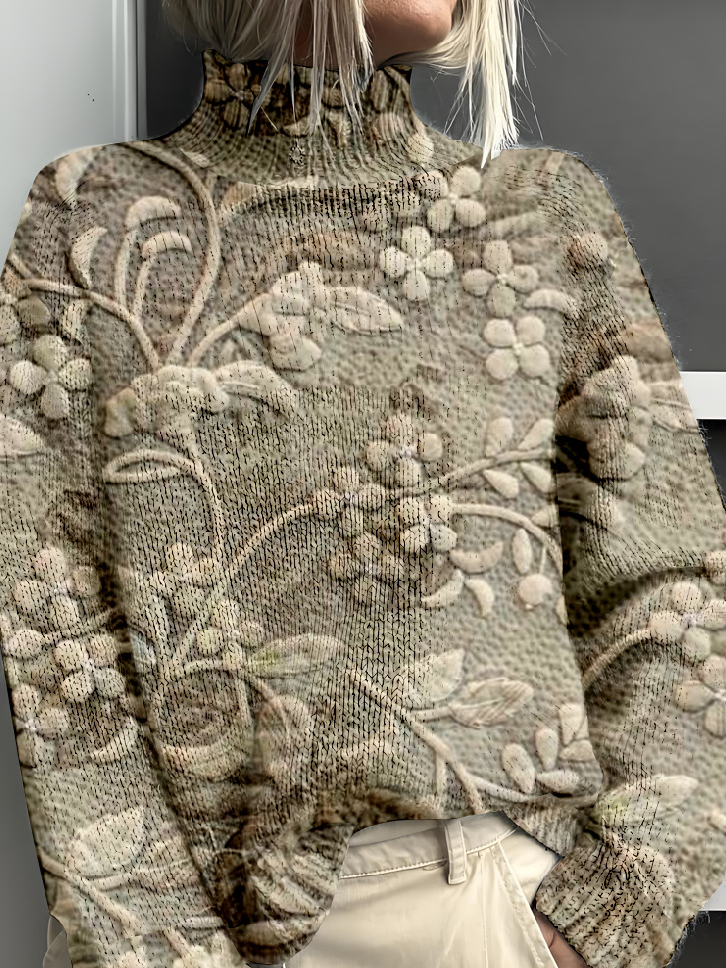 Vintage 3D Printing Loose Sweatshirt