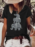 Three Elephants Women's Casual T-Shirt