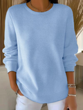 Simple Plain Crew Neck Sweater