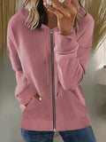Regular Fit Plain Sports Hoodie Jacket