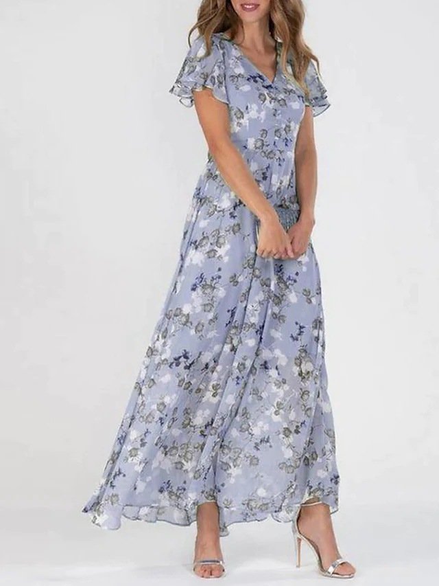 Elegant Floral Regular Fit Others Dress With No