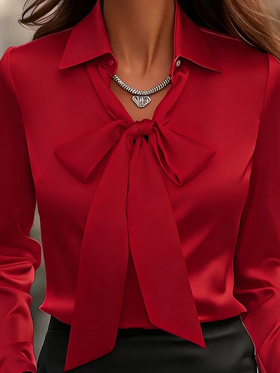 Plain Others Elegant Loose Shirt