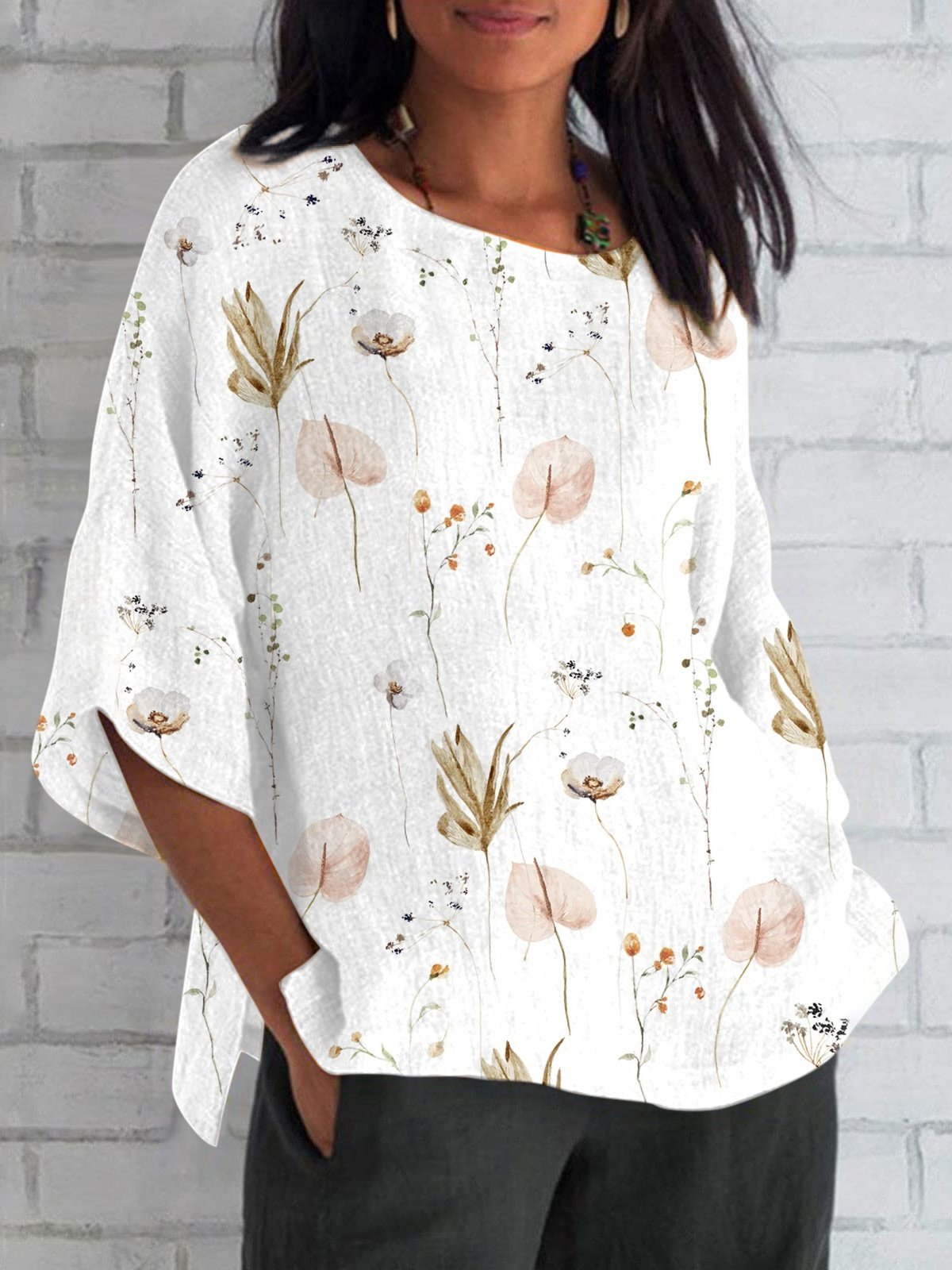 Women's Short Sleeve T-shirt Summer Plain Printing V Neck Daily Going Out Casual Top