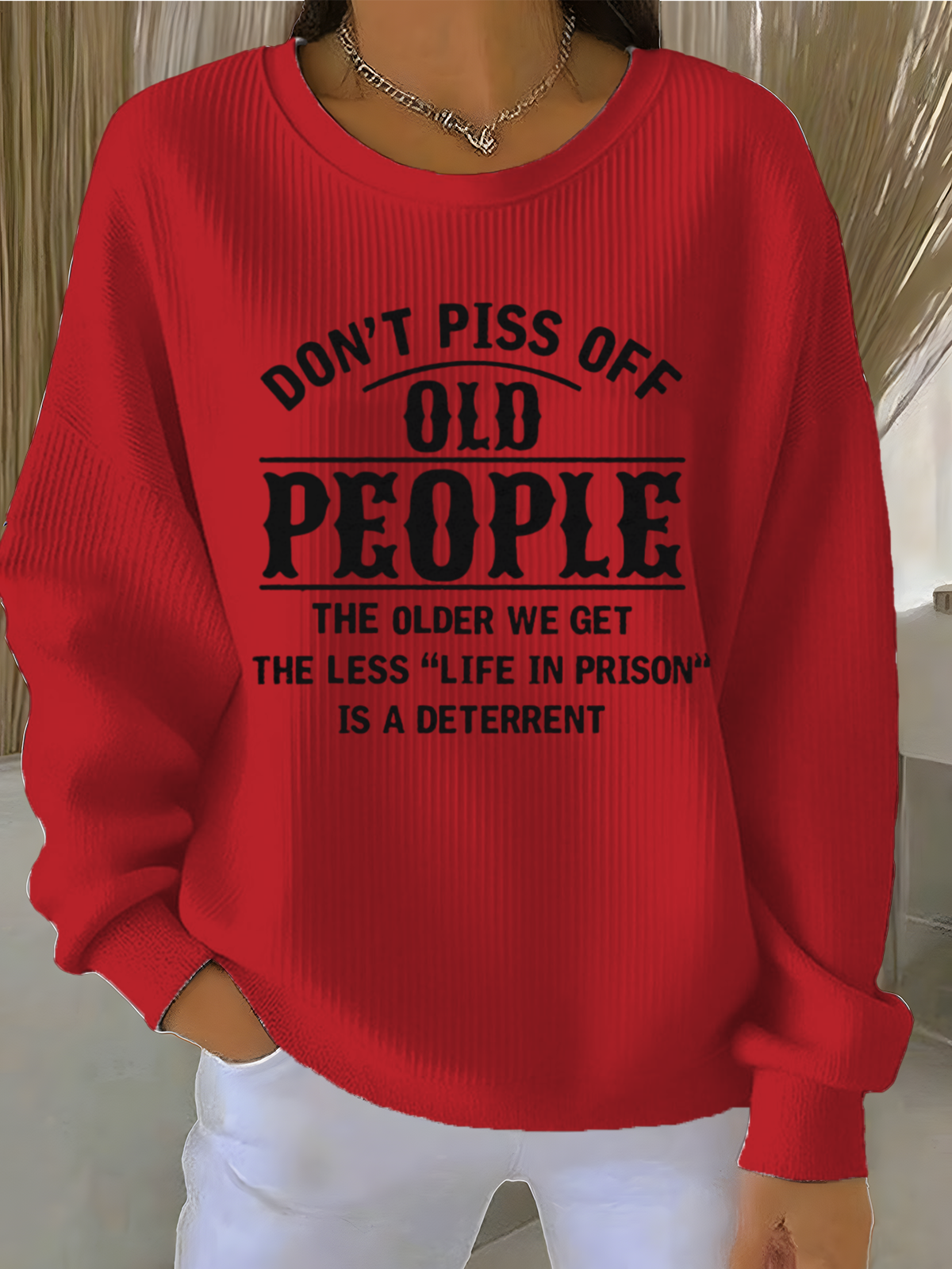 Casual Cotton-Blend Sweatshirt