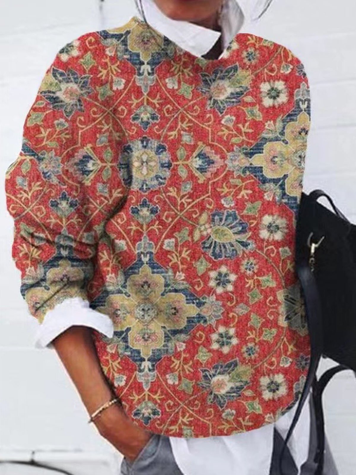 Ethnic Loose Casual Sweater