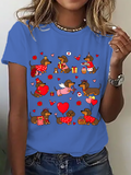 Dachshund Valentines Cotton T-Shirt
