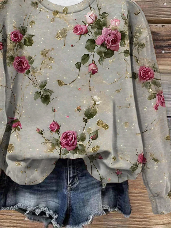 Casual Crew Neck Sweatshirt
