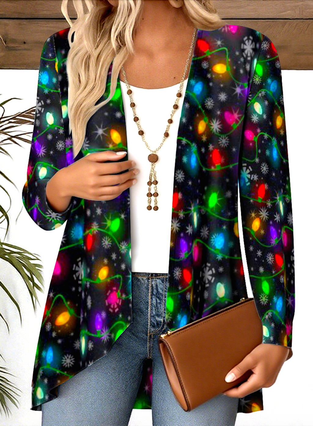 Casual V Neck Regular Fit Christmas Blouse