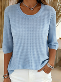 Plain Crew Neck Loose Casual T-Shirt