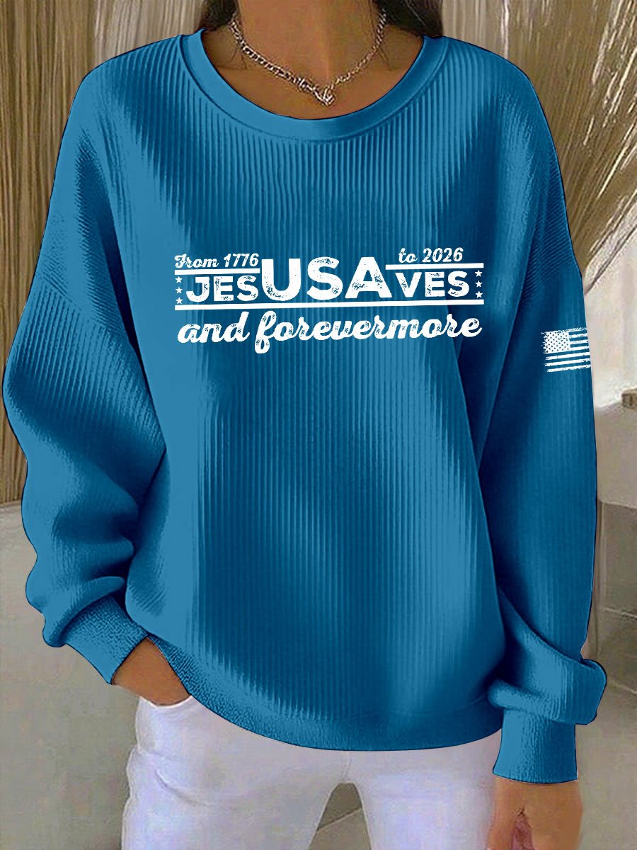 Women's 250 Printed Casual Sweatshirt