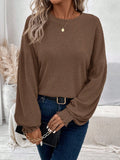 Crew Neck Modal Loose Elegant Knit Top
