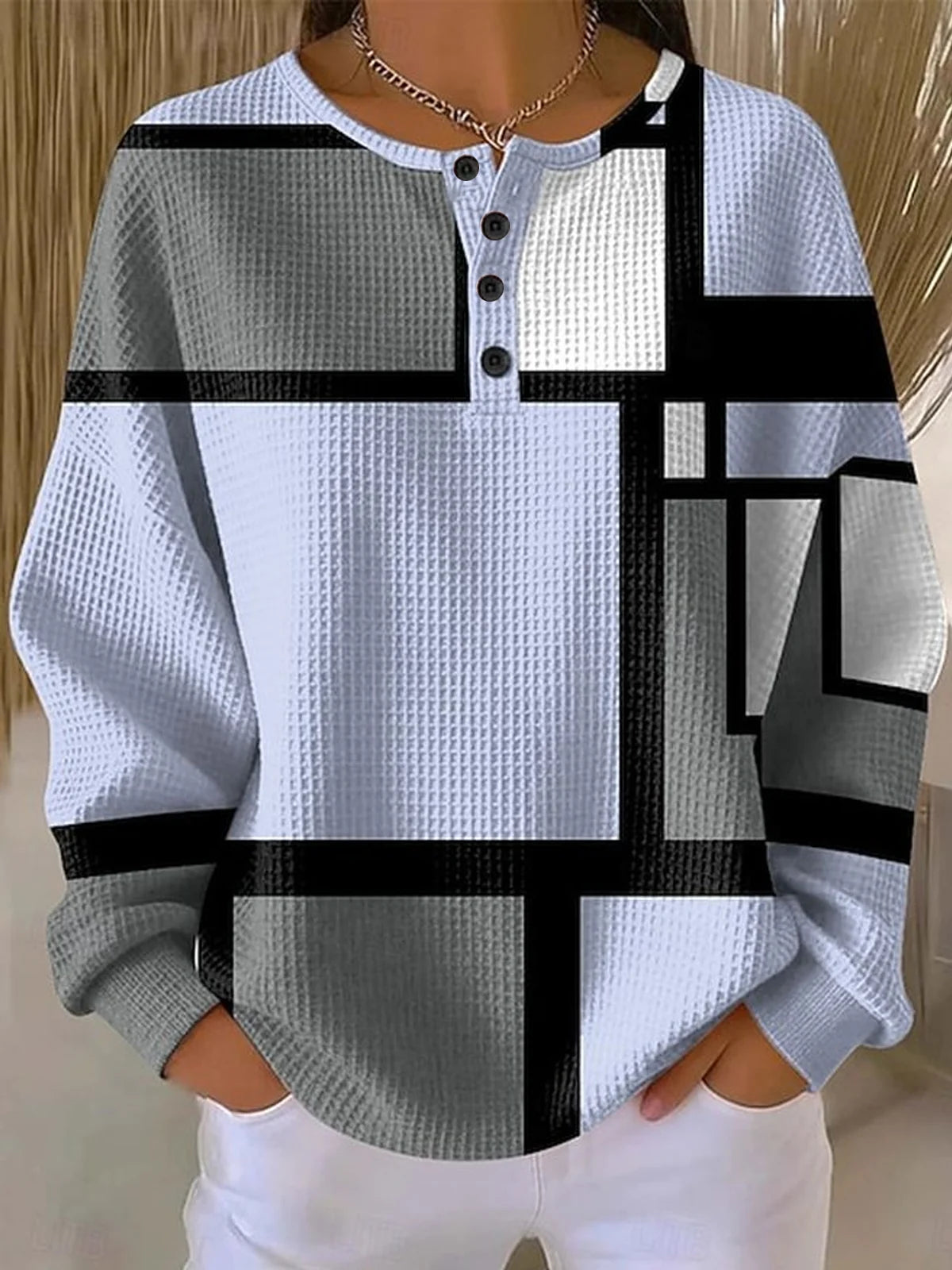 Casual Geometric Others Sweatshirt