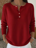 Casual Plain Crew Neck Sweater