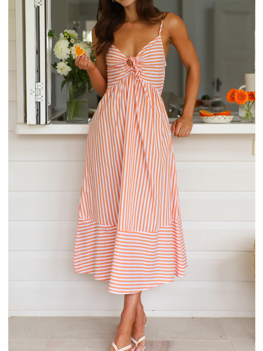 Striped Vacation Others Dress With No