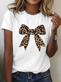 Leopard Casual Crew Neck Loose T-Shirt