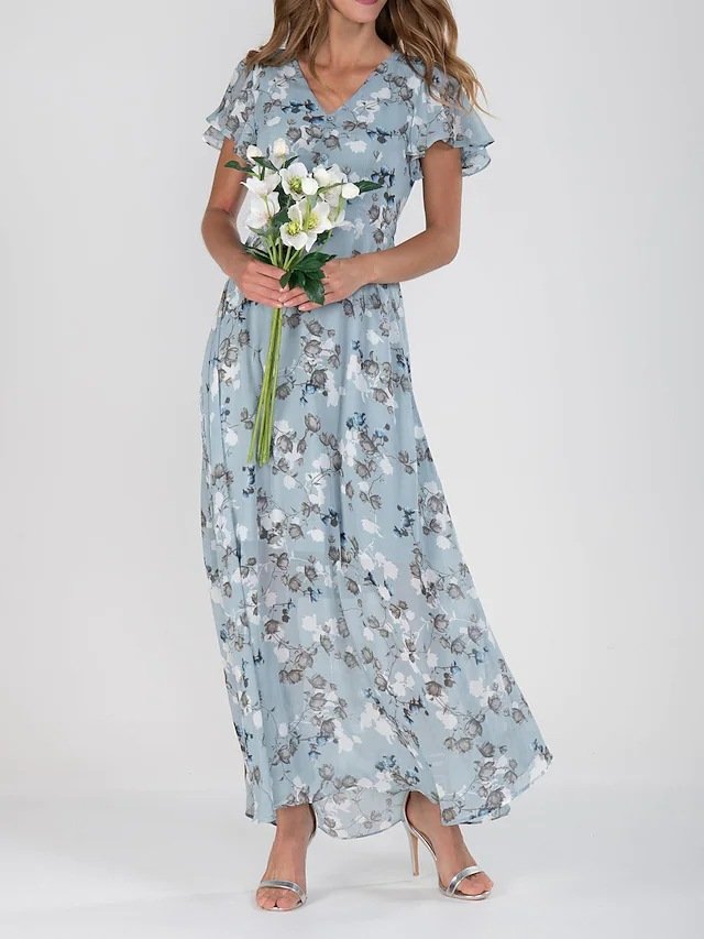Elegant Floral Regular Fit Others Dress With No