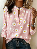 Vintage V Neck Dandelion Blouse