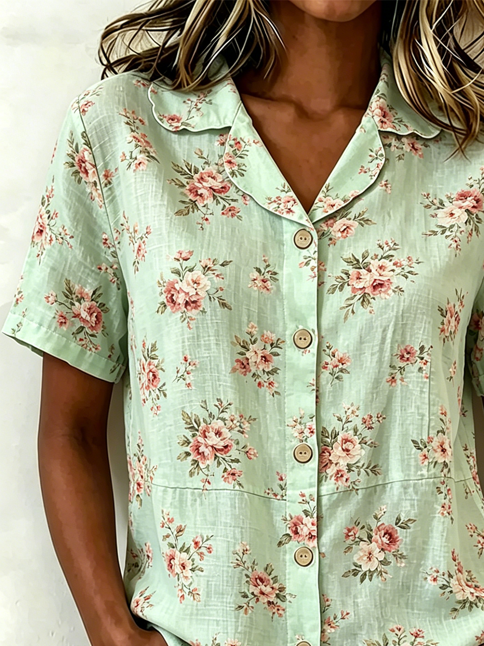 Loose Elegant Shawl Collar Shirt