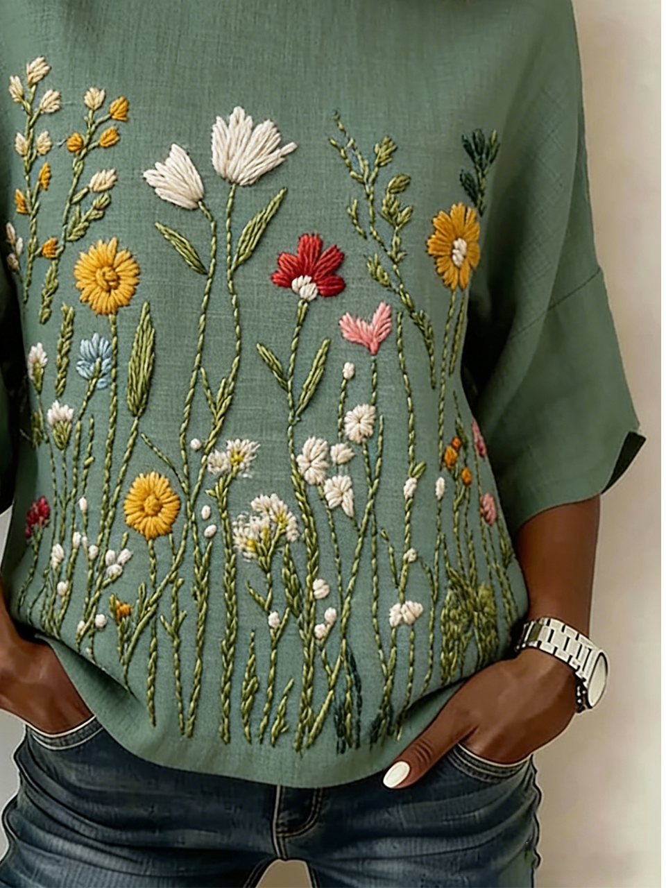 Cotton And Linen Loose Elegant Shirt