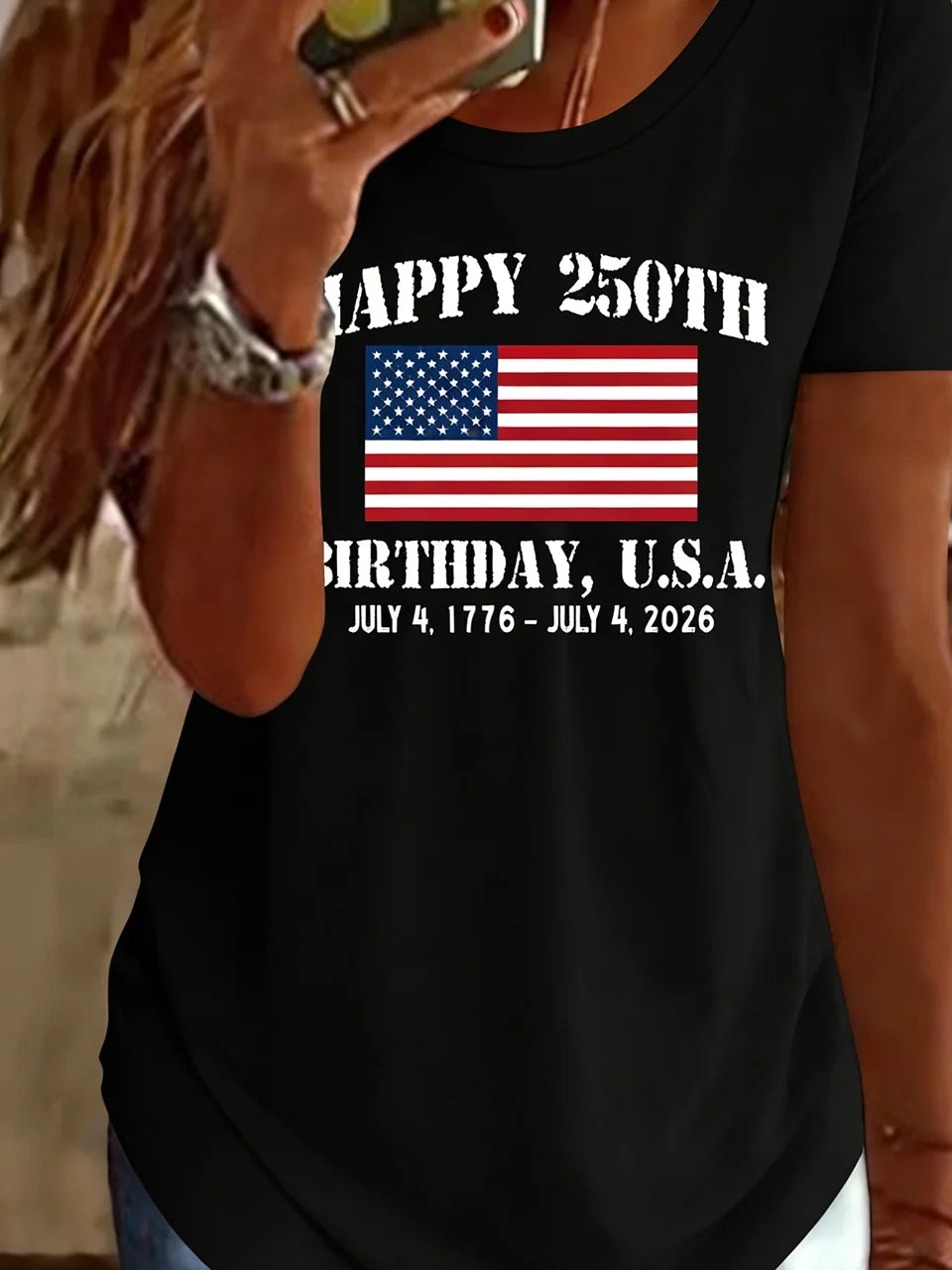 Retro American 250th Anniversary T-shirt, Vintage Independence Day T-shirt