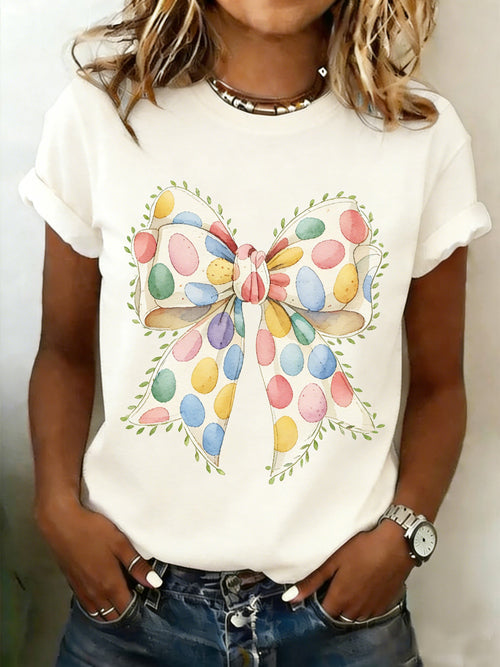3D Printing Short Sleeve Round Neck Easter Egg Summer Casual T-Shirt