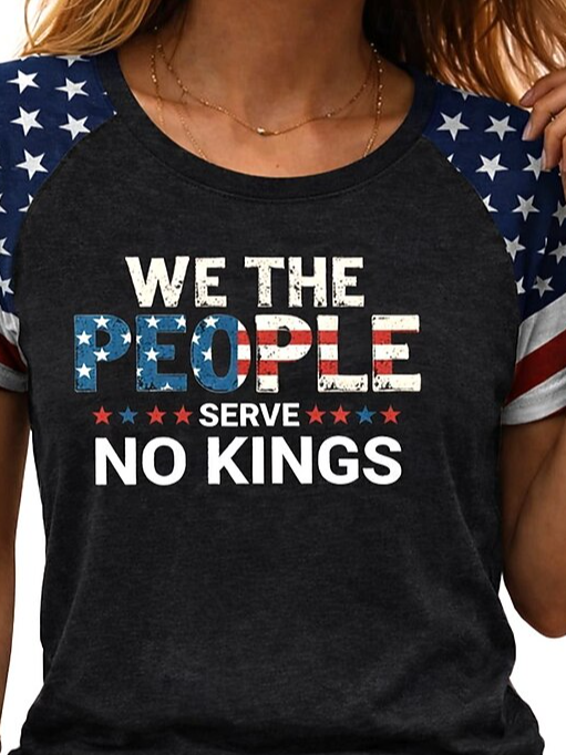 Women's 'we the people serve no kings' short-sleeved T-shirt
