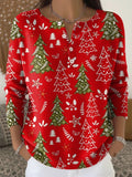 Casual Crew Neck Loose Christmas Sweater