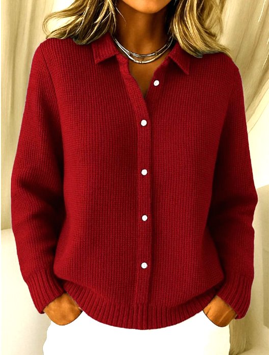Women Casual Plain Daily Long Sleeve Cardigan