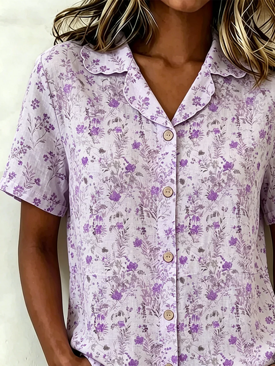 Elegant Shawl Collar Linen Blend Shirt