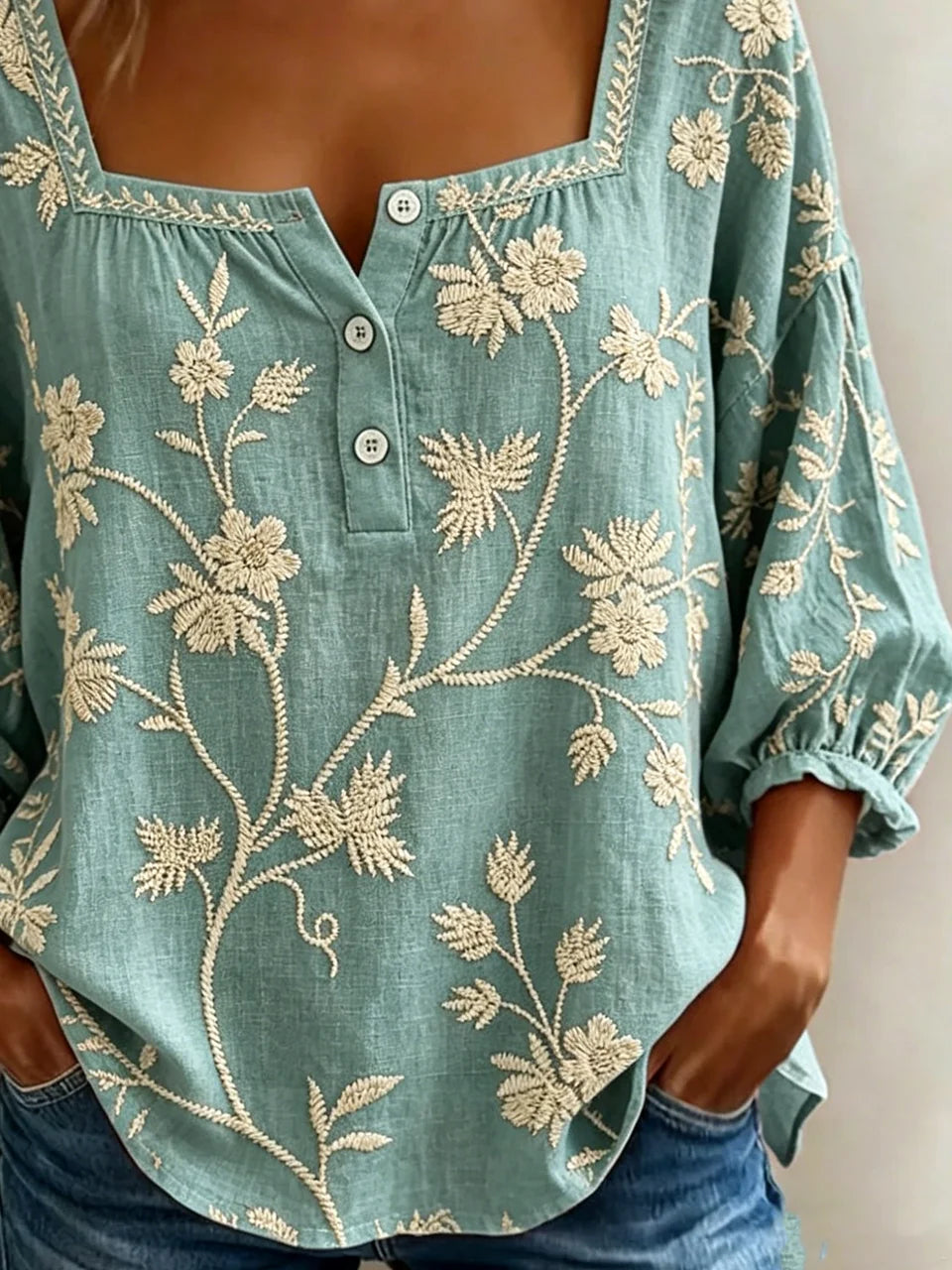 Loose Others Floral Elegant Shirt