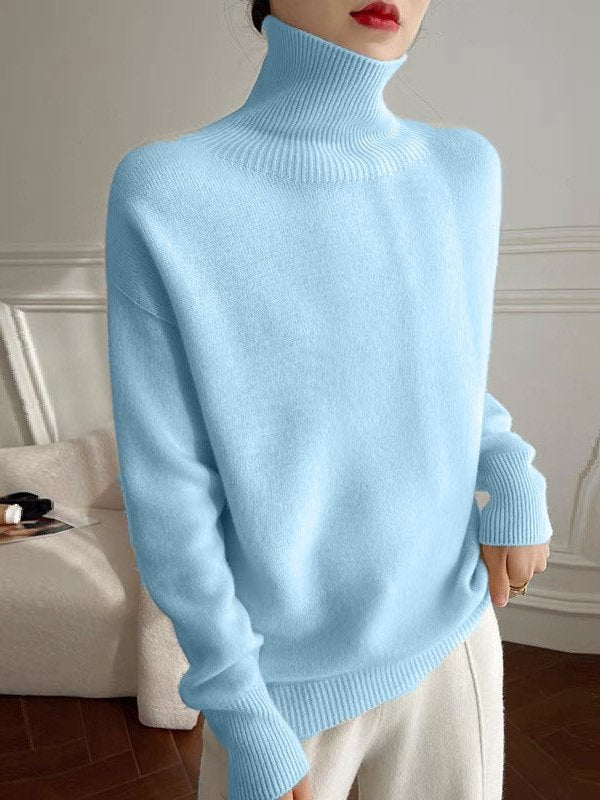 Loose Acrylic Plain Simple Sweater