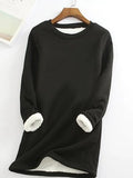 Crew Neck Regular Fit Plain Women's Sweatshirt