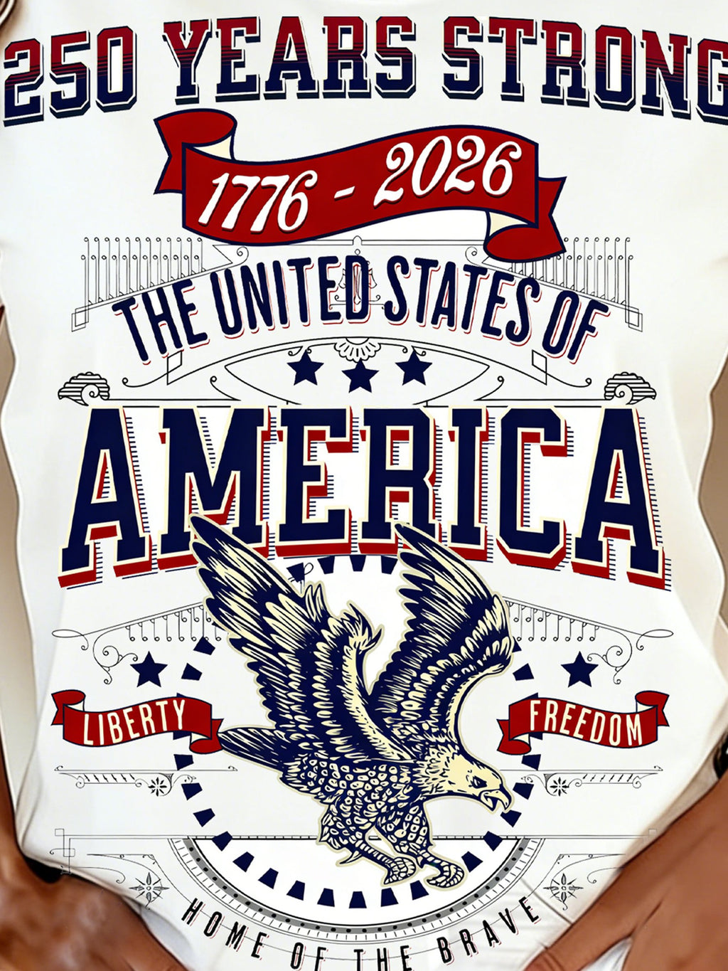 250th anniversary Crew Neck Independence Day Casual Regular Fit T-Shirt