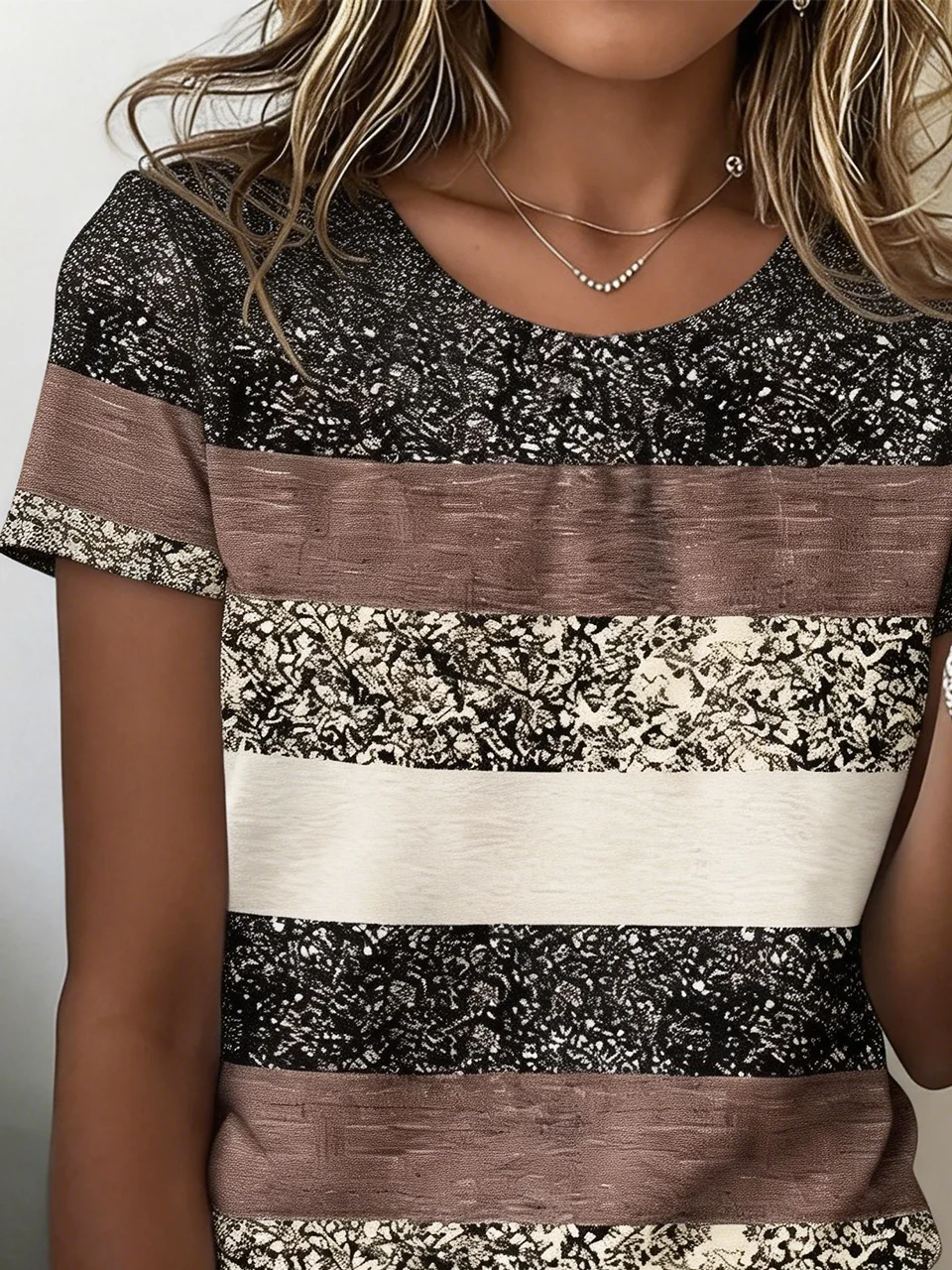 Jersey Casual Striped T-Shirt