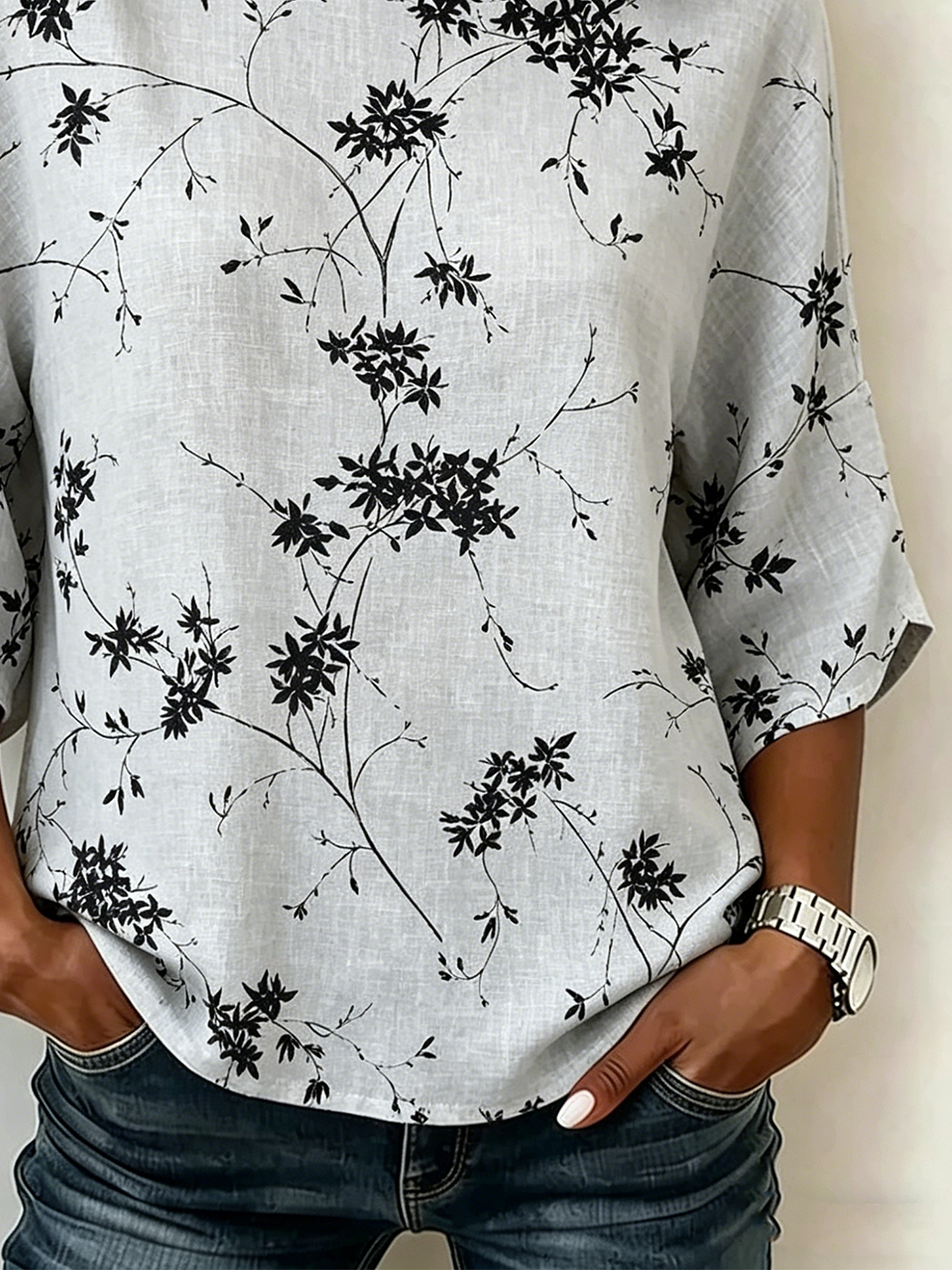 Botanical Pattern Vintage Shirt