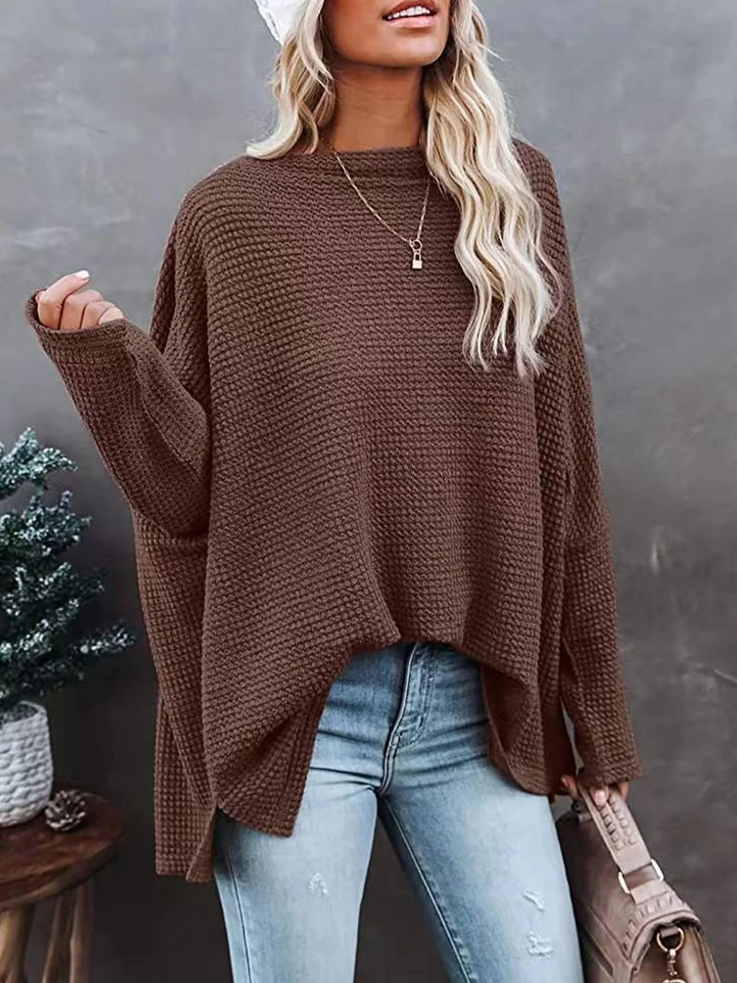 Casual Plain Cold Shoulder Blouse