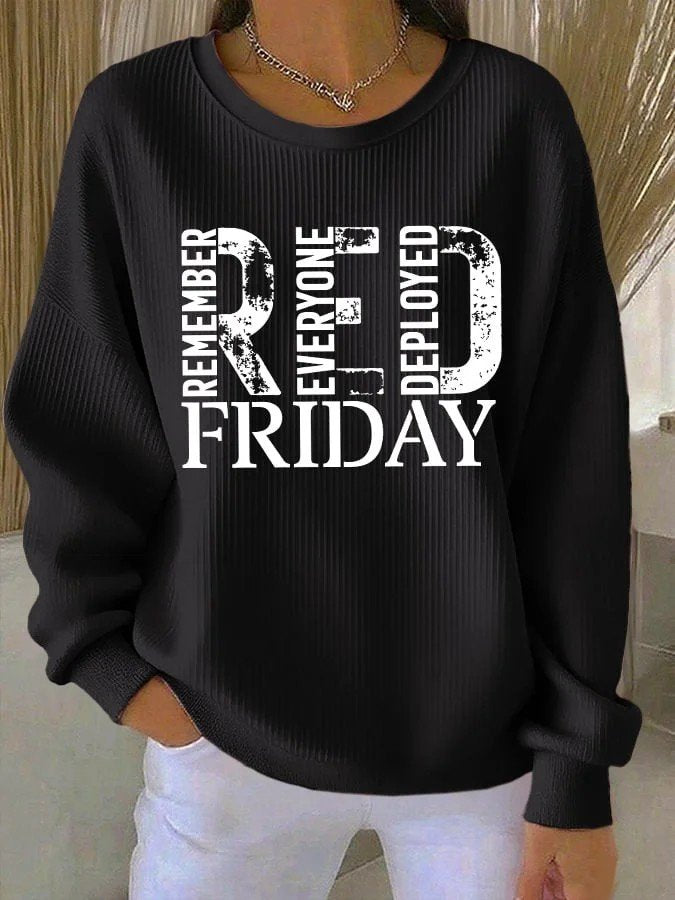 Crew Neck Loose Letter Pattern Simple Sweatshirt