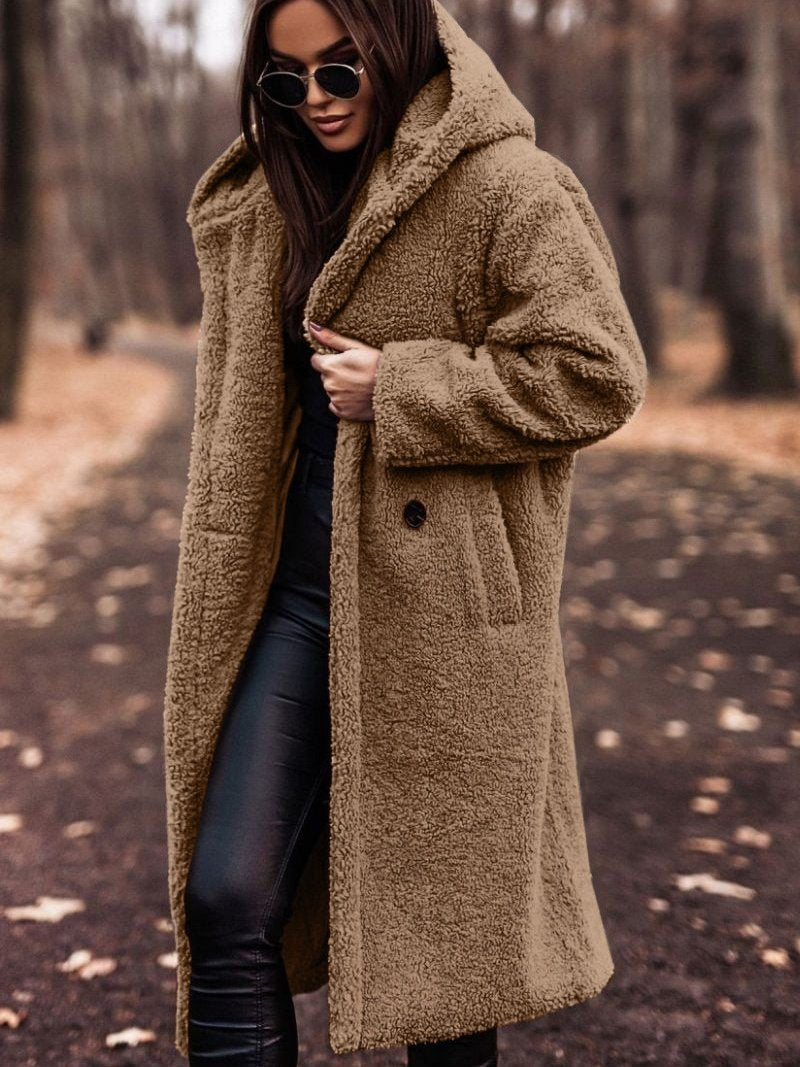Plain Split Joint Lady Romance Coat
