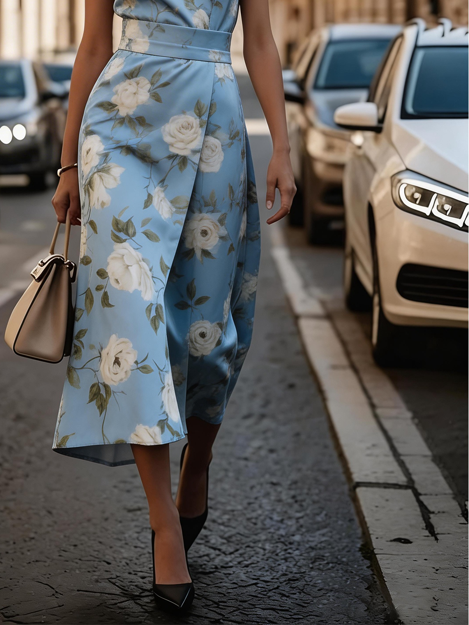 Floral Elegant Others Tight Dress With No