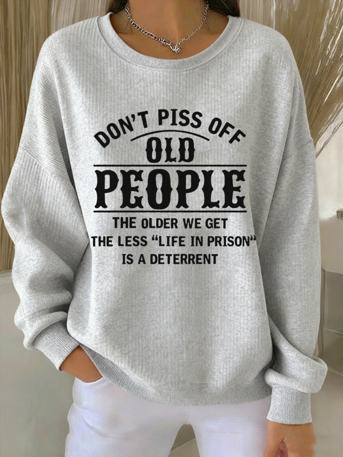 Casual Cotton-Blend Sweatshirt