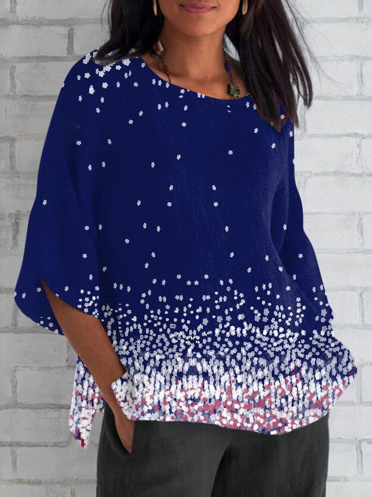 Women's Short Sleeve T-shirt Summer Plain Printing V Neck Daily Going Out Casual Top