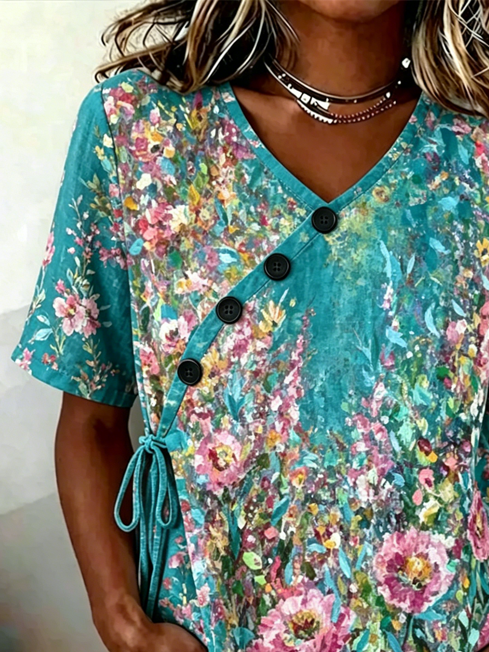 Crew Neck Elegant Loose Shirt
