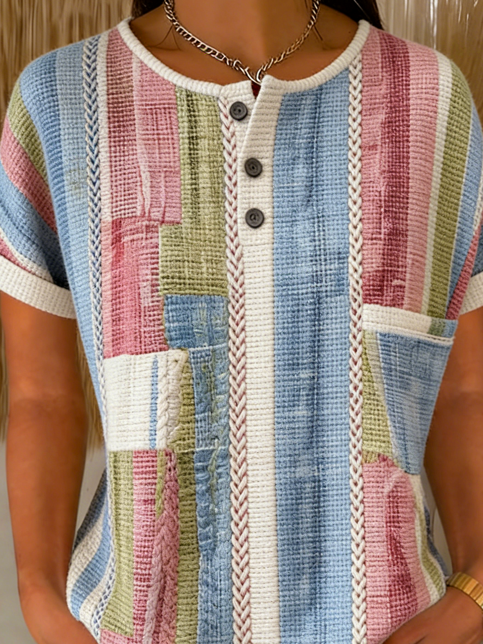 Casual Geometric Loose Others T-Shirt