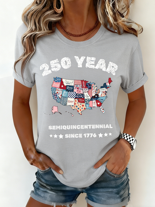 250th anniversary Casual Crew Neck T-Shirt